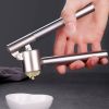 Kitchen Garlic Press with Soft, Easy to Squeeze Ergonomic Handle - Garlic Mincer Tool with Sturdy Design Extracts More Garlic Paste - Silver