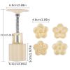 1 Set Cherry Blossom Mooncake Mold Green Bean Pastry Hand Pressed Ice Leather Flower Snack Press Mold Embossing Baking 50g Pastry Cookie - 50g