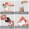 1PCS Electric Grinder Built In Light Adjustable Grind Size Stainless Steel Mill For Salt Pepper Spices Kitchen Tools - rose black gold