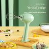 Wireless Portable Electric Food Mixer 3 Speeds Automatic Whisk Dough Egg Beater Baking Cake Cream Whipper Kitchen Tool - White