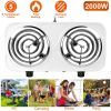 Double Burner Electric Hot Plate, 2000W Fast Heating with 5 Temperature Levels, Portable Stainless Steel Hot Plate for Home Dorm RV