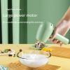 Wireless Portable Electric Food Mixer 3 Speeds Automatic Whisk Dough Egg Beater Baking Cake Cream Whipper Kitchen Tool - White