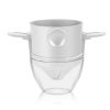 1 Pc Portable Foldable Coffee Filter Stainless Steel Easy Clean Reusable Coffee Funnel Paperless Pour Over Holder Coffee Dripper - White