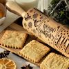 1pc Embossing Rolling Pin Christmas Pattern Xmas Wooden 3D Engraved Nativity With Jesus 9 Different Pattern Design For Baking Cookies - Christmas