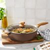 6-Quart Cast Aluminum Jumbo Cooker Saute Pan, Brown Speckle - 1 Pack