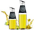 1pc Oil Dispenser Bottle, 17oz Olive Oil Dispenser Oil Sprayer, Clear Glass Refillable Oil And Vinegar Dispenser Bottle With Measuring Scale Pump