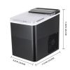 Countertop Ice Maker, Rich Black, 9 Bullet Cubes, 2 Ice Sizes, 26 lbs/24H with Removable Washable Tray Scoop, with Self-Cleaning Function - 1 Pack