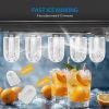 Countertop Ice Maker, Rich Black, 9 Bullet Cubes, 2 Ice Sizes, 26 lbs/24H with Removable Washable Tray Scoop, with Self-Cleaning Function - 1 Pack