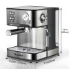 PlumChef Espresso Machine 20 Bar Professional Compact Household Coffee Espresso Maker with Milk Frother Steam Wand Pressure Gauge 54oz Water Tank