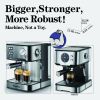 PlumChef Espresso Machine 20 Bar Professional Compact Household Coffee Espresso Maker with Milk Frother Steam Wand Pressure Gauge 54oz Water Tank