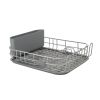 (2 pack)Low Profile Metal Stacking Dish Drying Rack, Charcoal Gray - 1 Pack