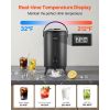 Insulated Beverage Dispenser, 3.2 Gal/12L Stainless Steel Thermal Drink Server with Spigot & Temp Display, Suitable for Hot and Cold Drinks, for