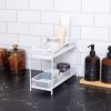 2-Tier Pull-Out Spice Organizer, White, 4.5" x 11" - 1 Pack